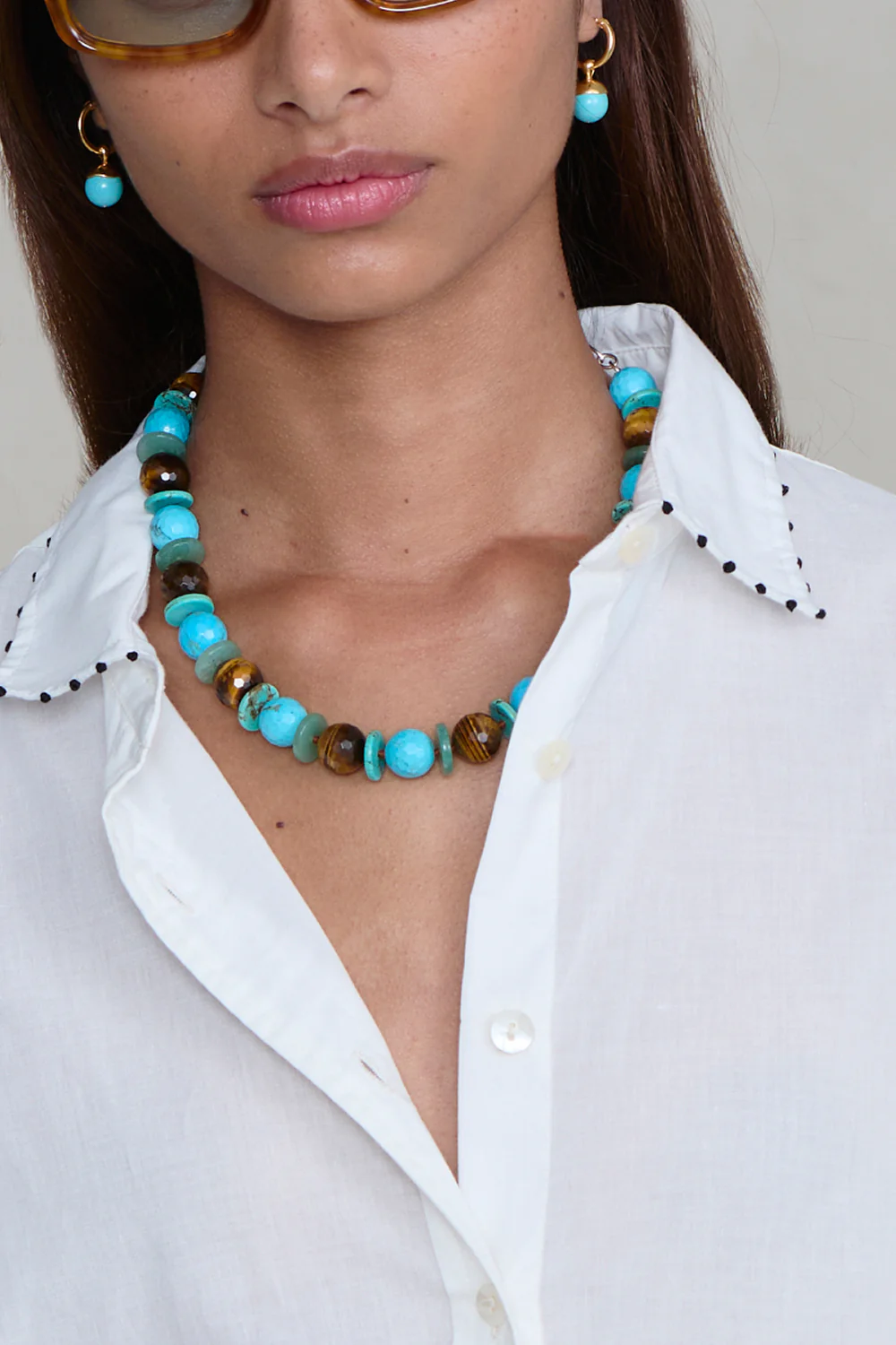 Calla Necklace Turquoise - Image 2