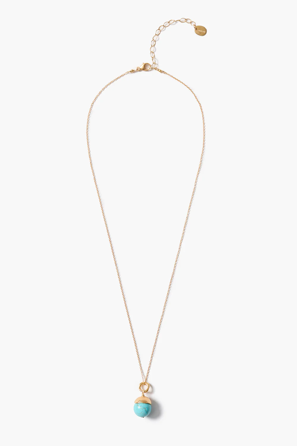 Bell Pendant Necklace Turquoise - Image 2