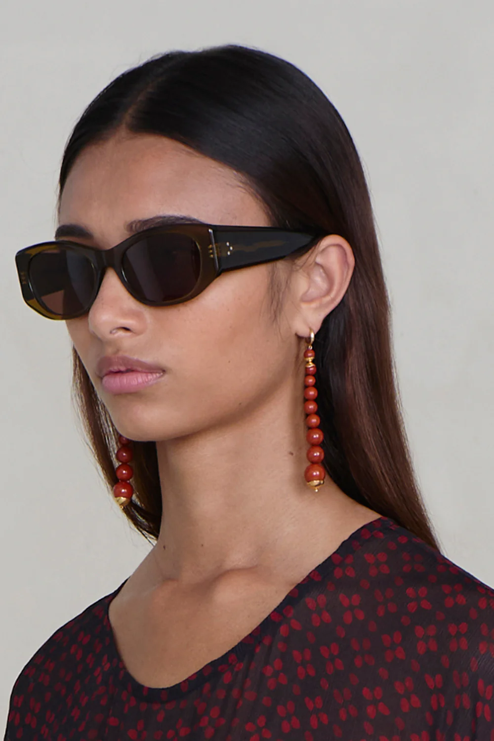 Bell Tower Earrings Red Jasper - Image 2