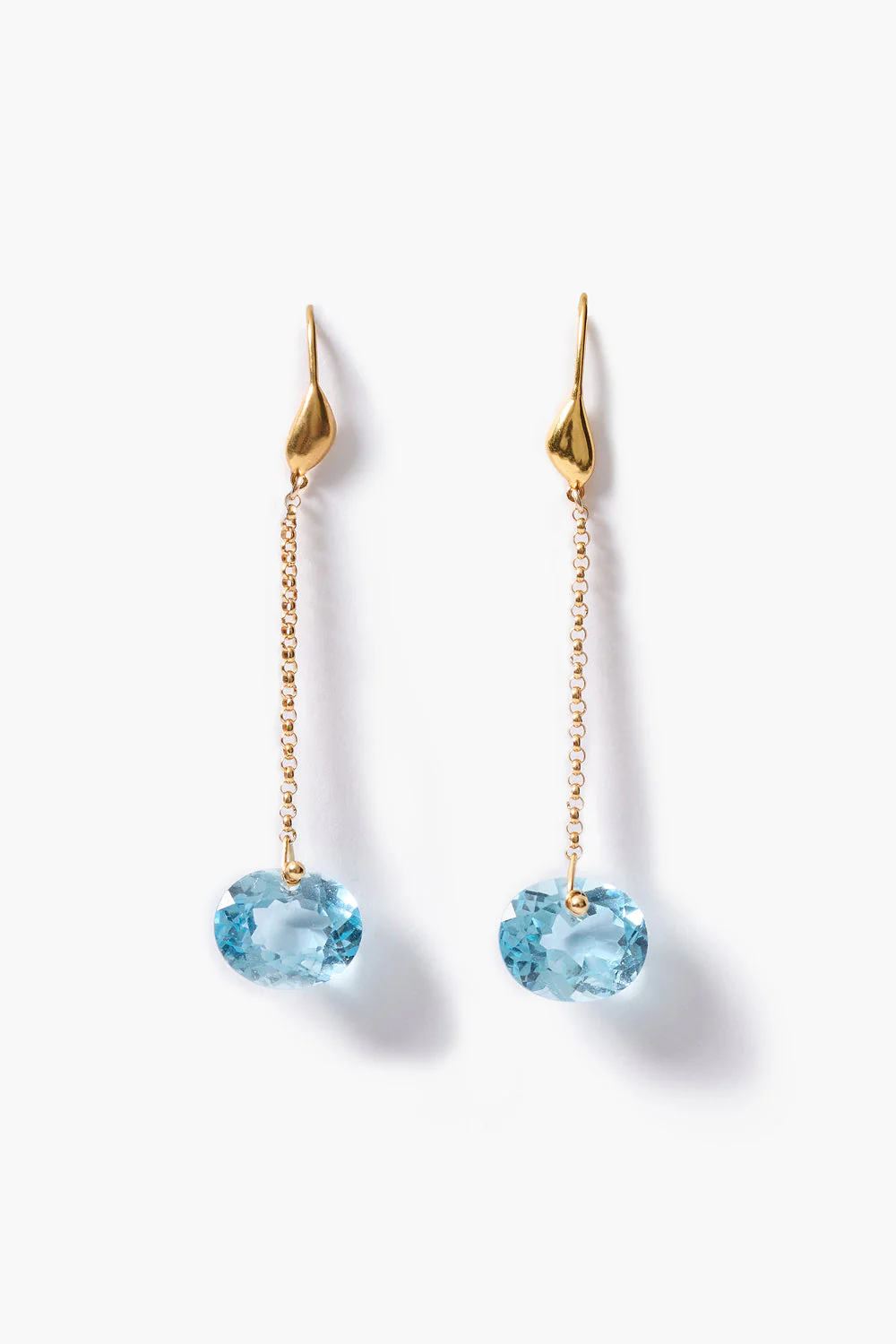 Camille Drop Earrings Blue Topaz