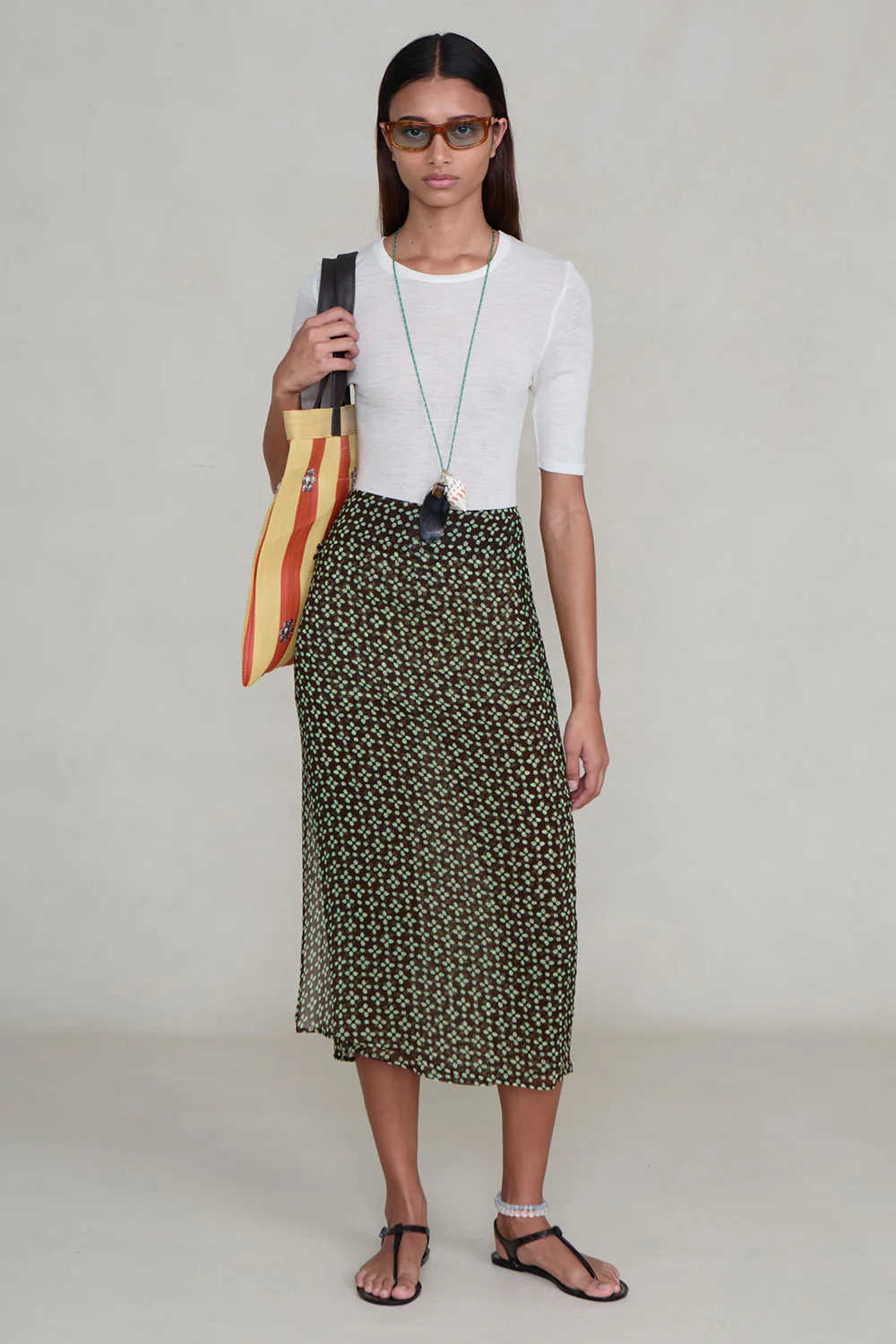 Chiffon Wrap Skirt Espresso