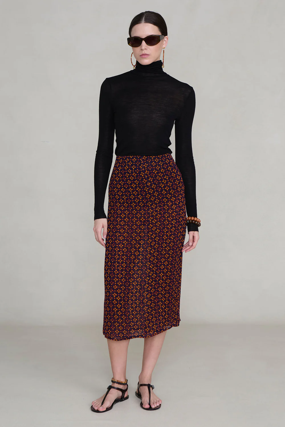 Chiffon Wrap Skirt Plum
