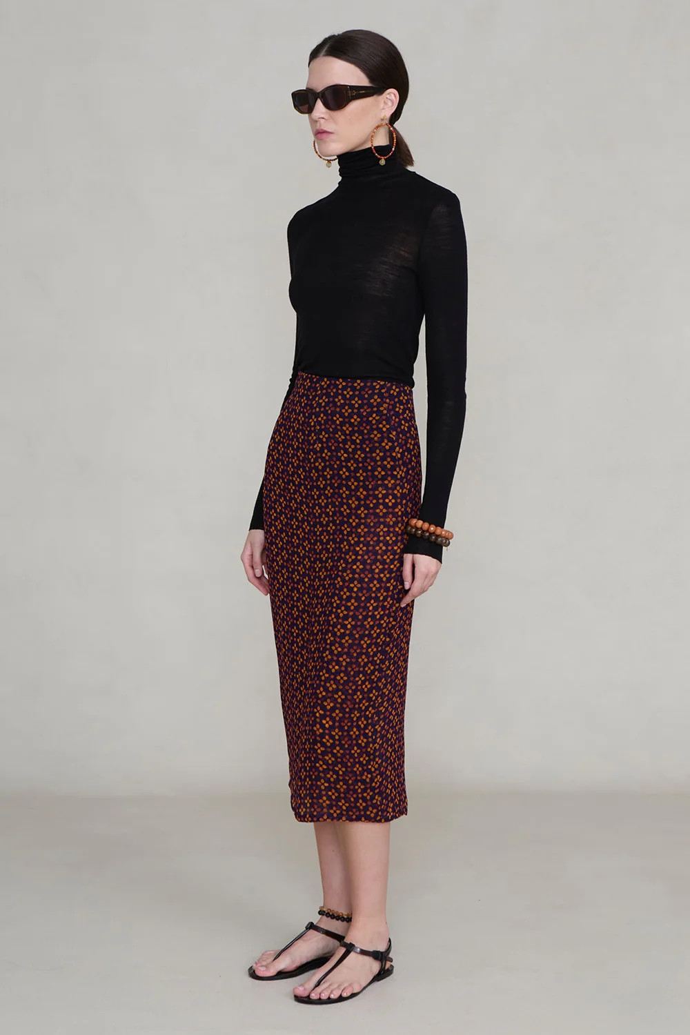 Chiffon Wrap Skirt Plum - Image 3