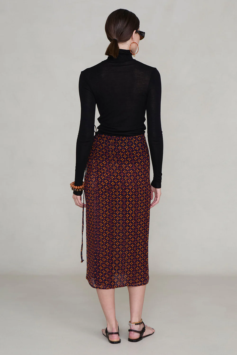 Chiffon Wrap Skirt Plum - Image 4