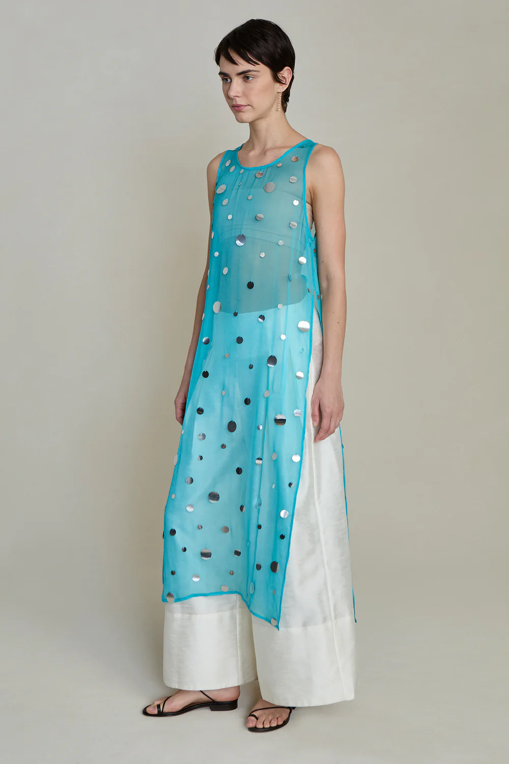 Chloe Sequin Tunic Turquoise - Image 2