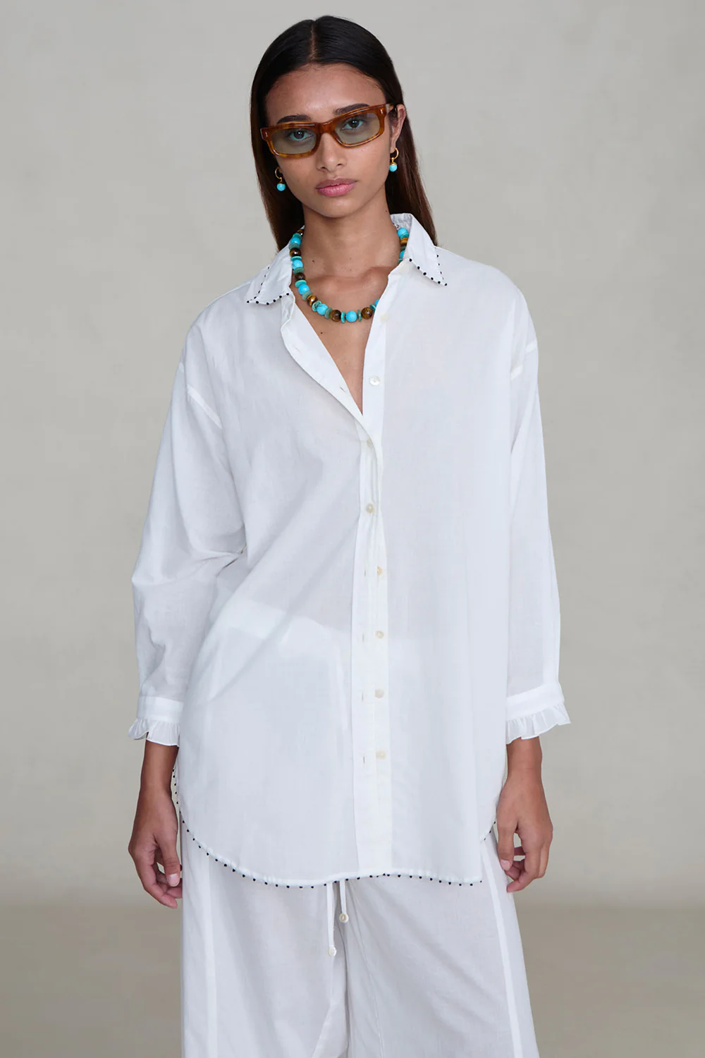 Cotton Ruffle Set White - Image 2