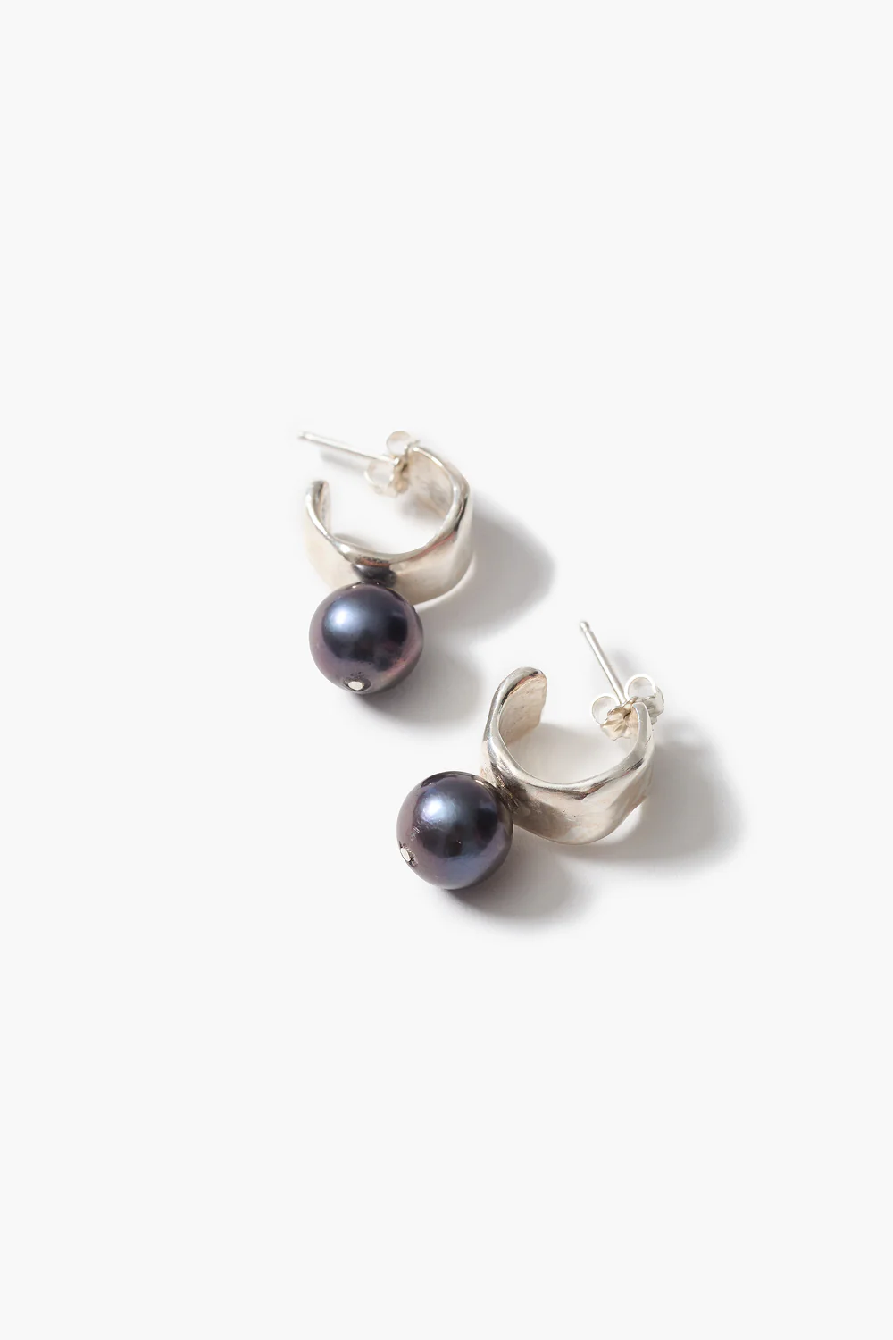 Cuff Hoop Earrings Peacock Pearl - Image 2