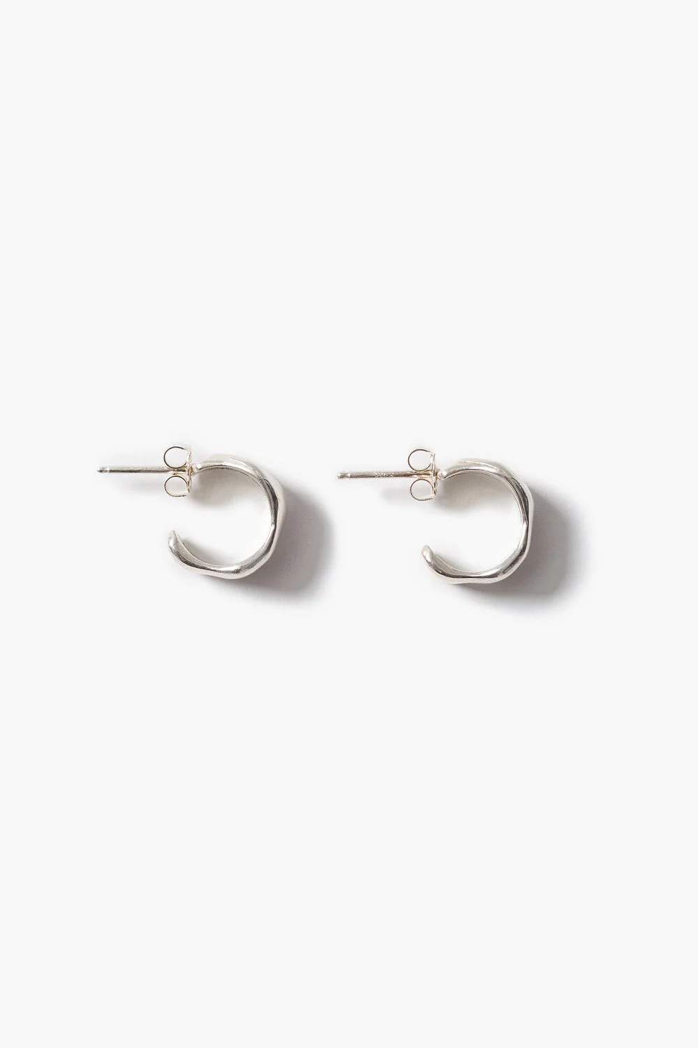 Cuff Hoop Earrings Silver