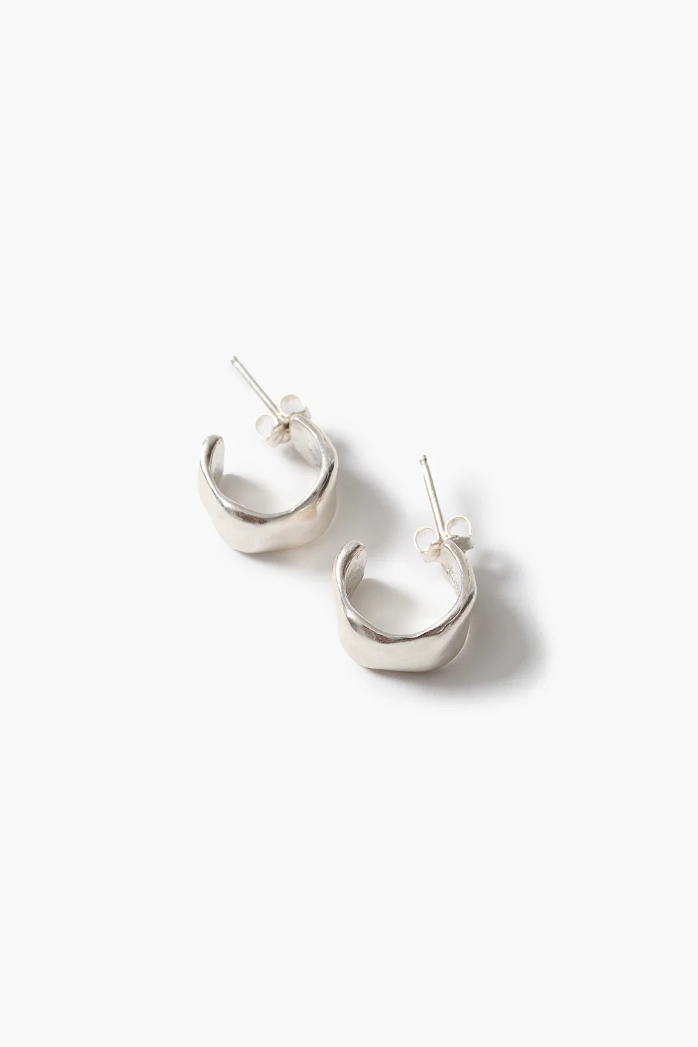 Cuff Hoop Earrings Silver - Image 2