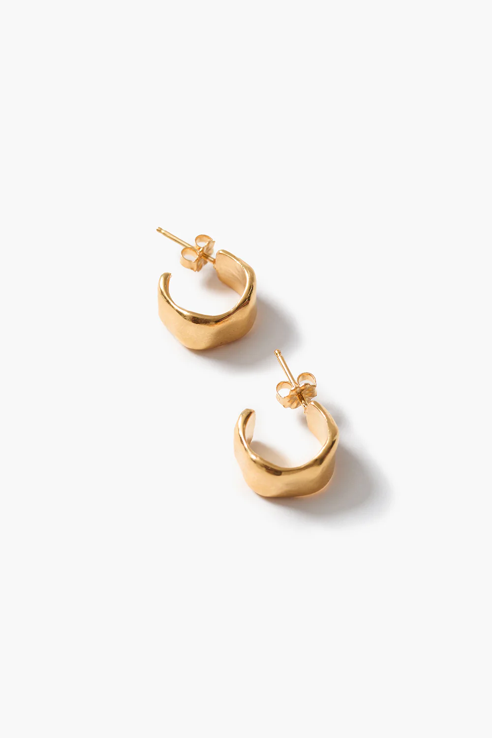 Cuff Hoop Earrings Yellow Gold - Image 2