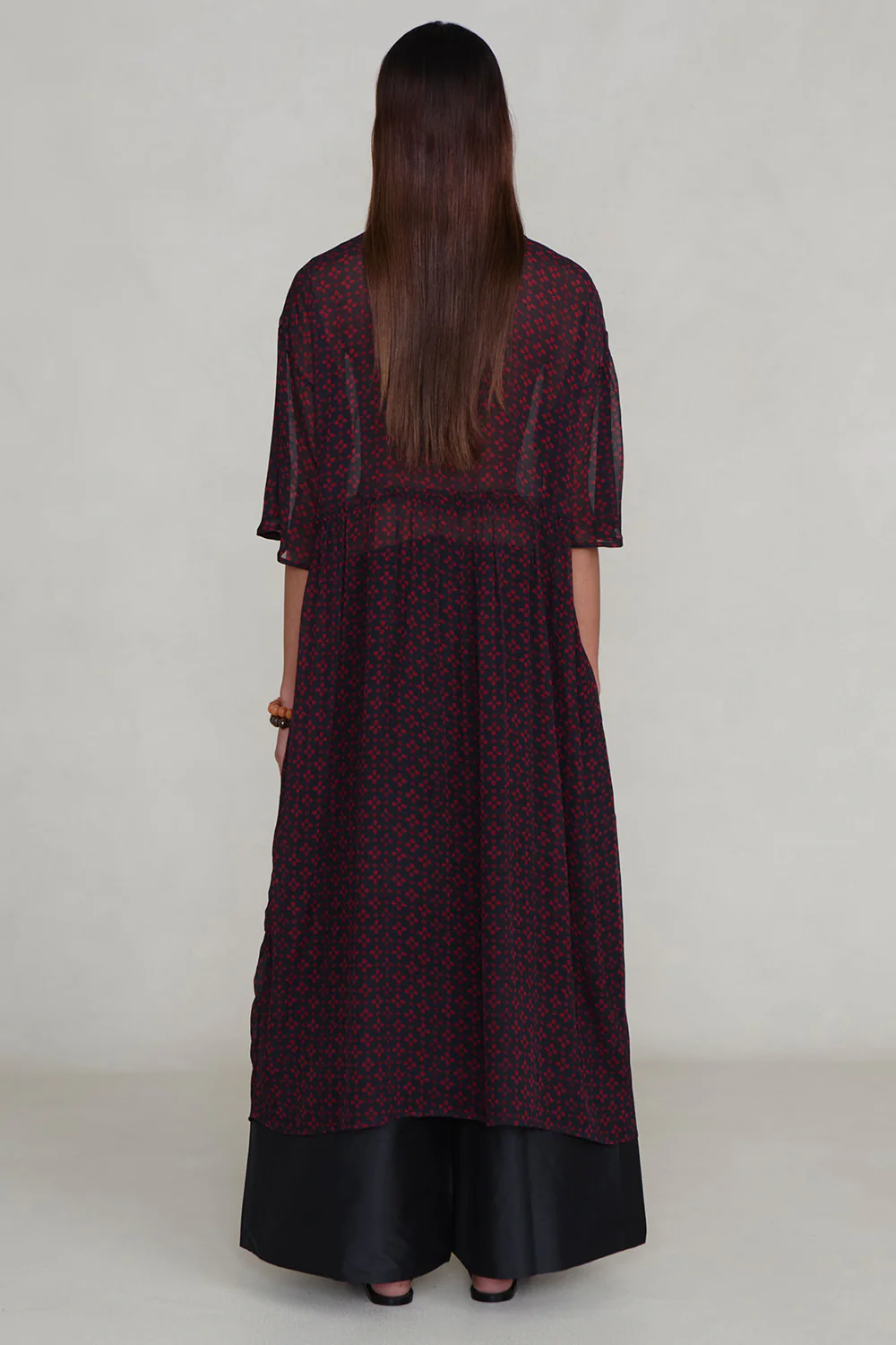 Cutout Sequin Chiffon Tunic Sapphire - Image 4