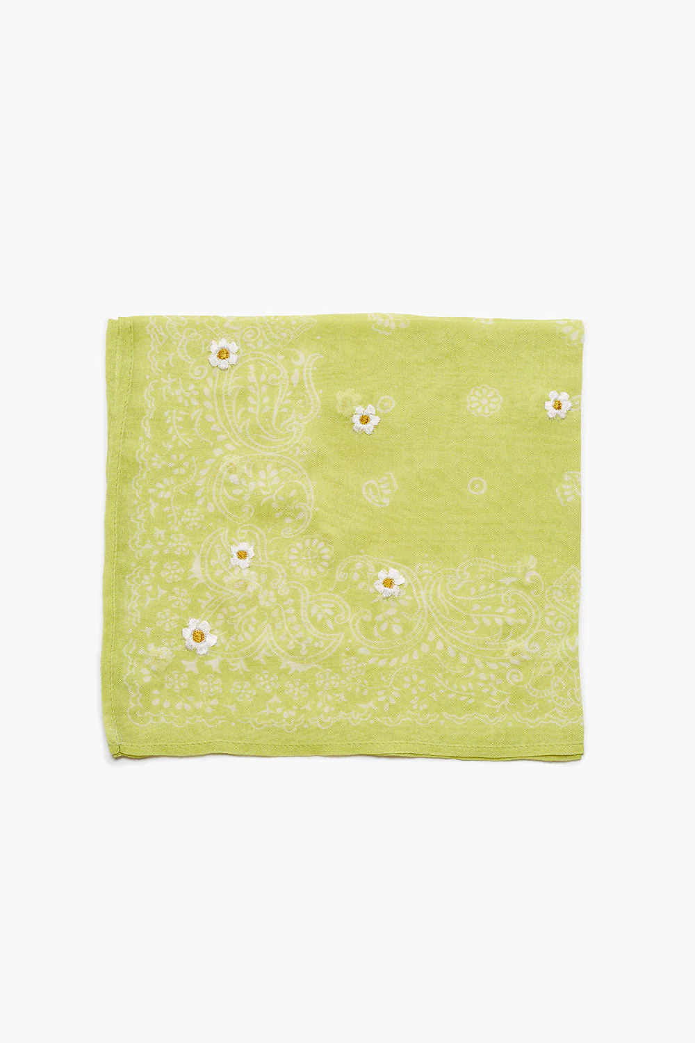 Daisy Embroidered Bandana Acacia - Image 2