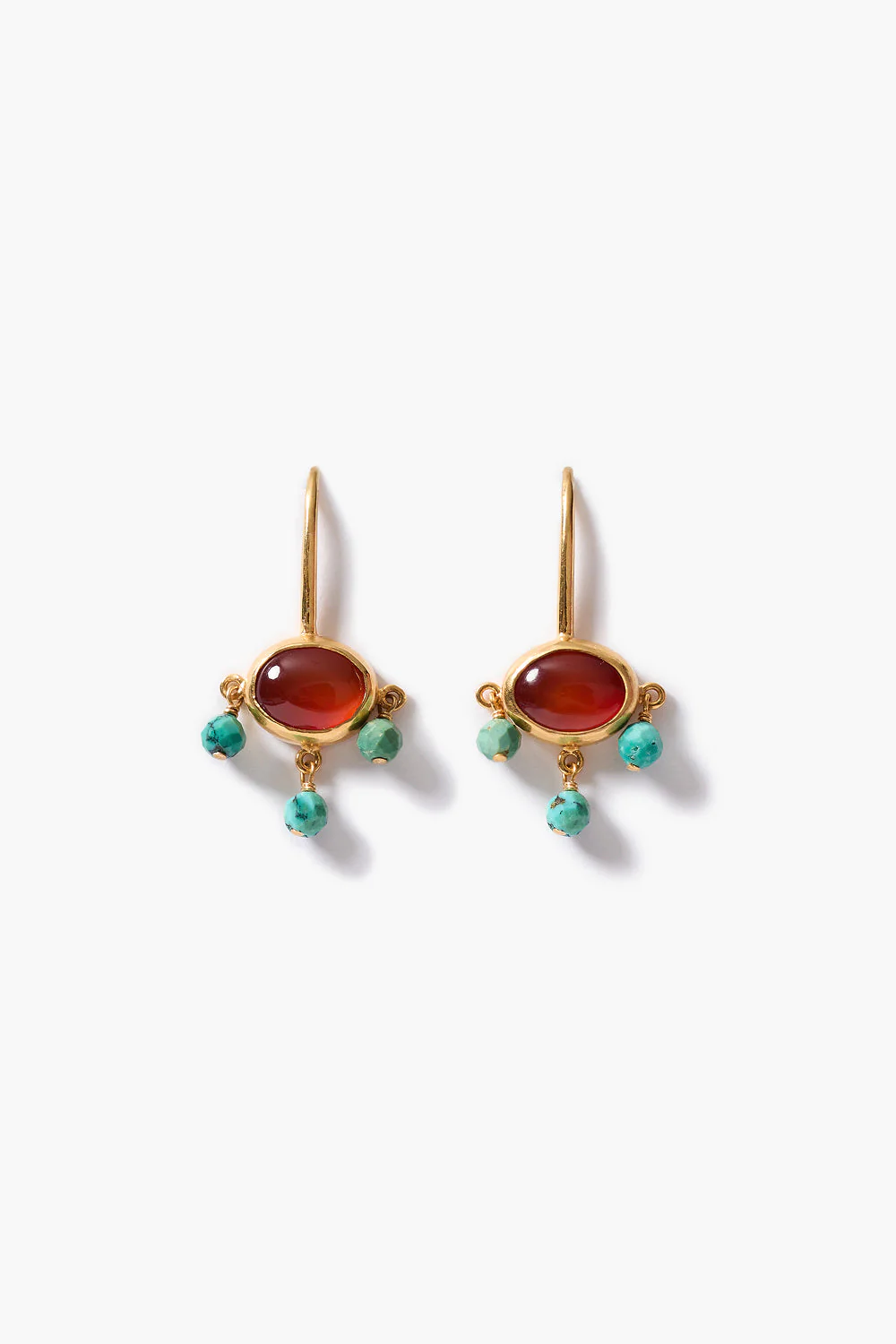 Della Drop Earrings Carnelian