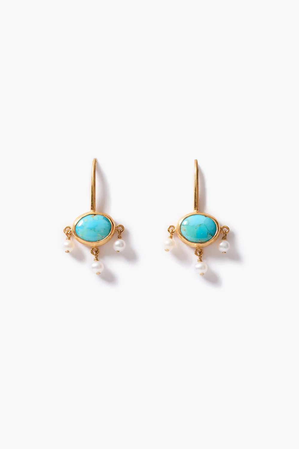 Della Drop Earrings Turquoise