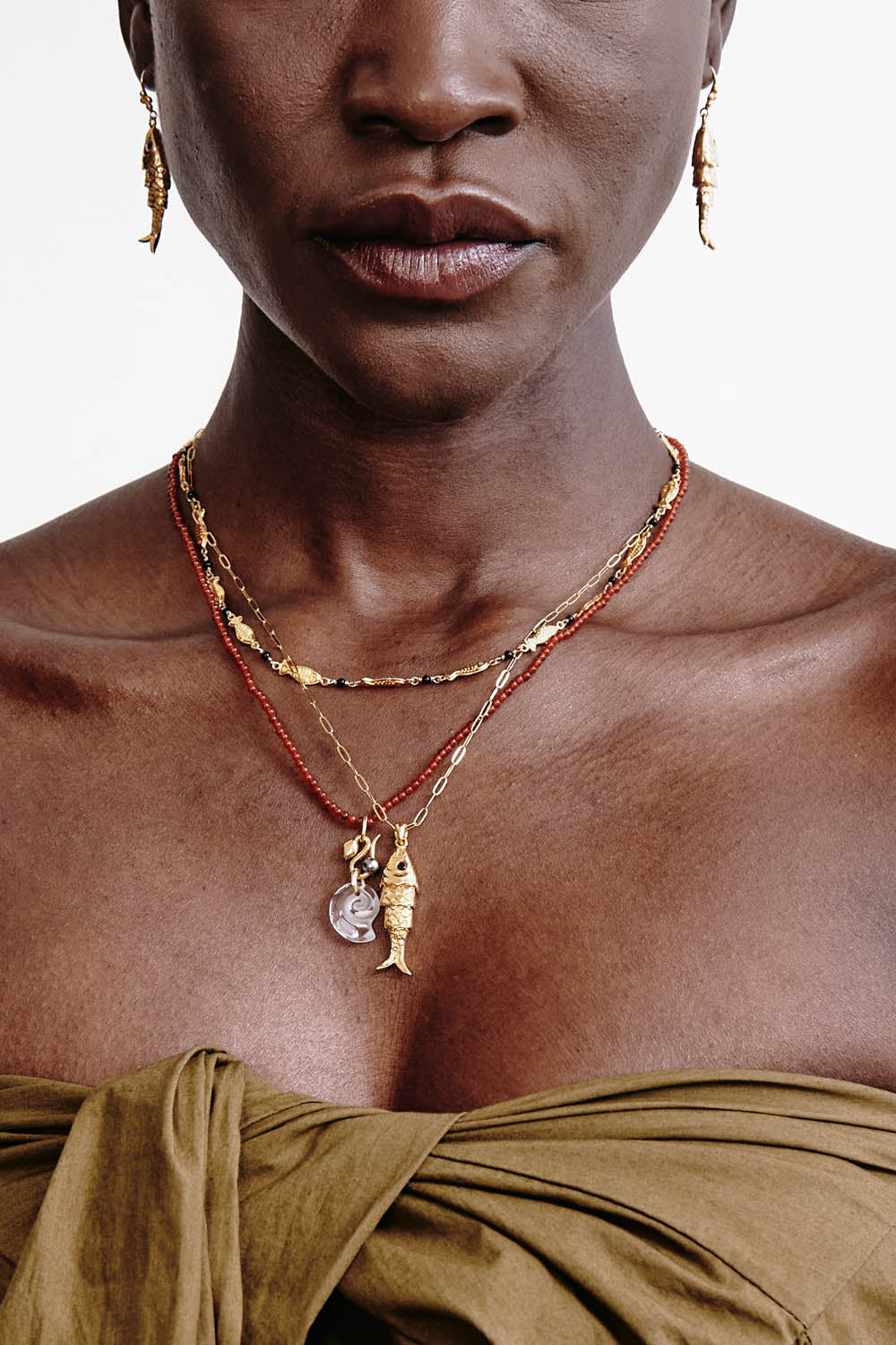 Koi Necklace Garnet - Image 3