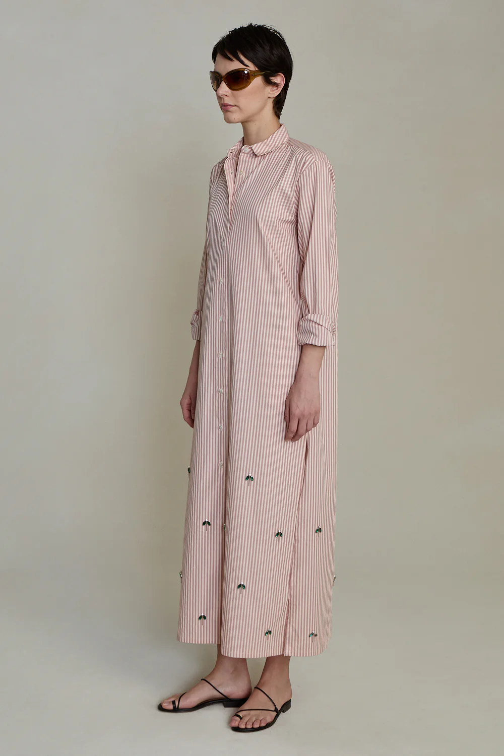 Lita Shirt Dress Pink Stripe - Image 3