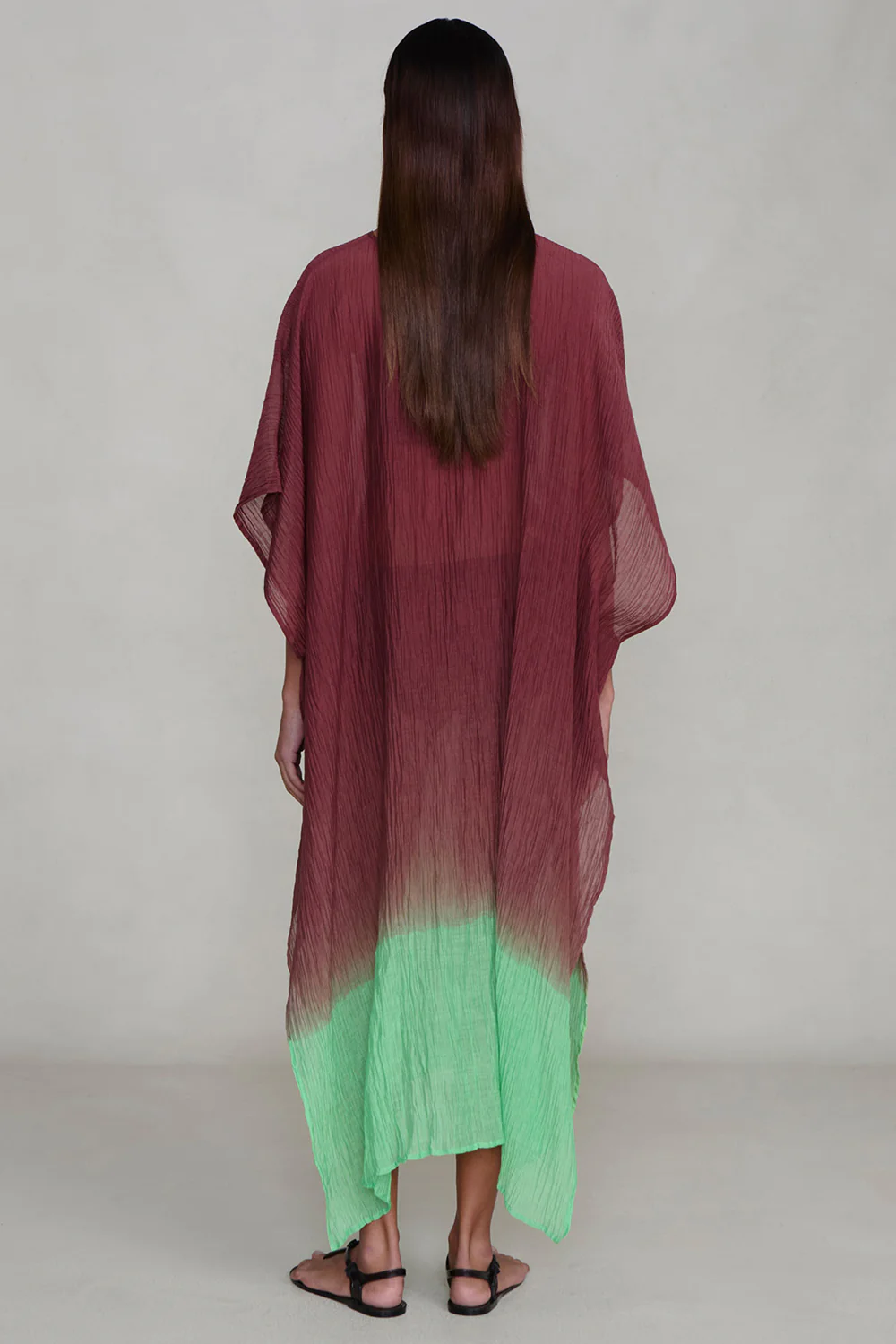 Ombre Crinkle Caftan Mahogany - Image 3