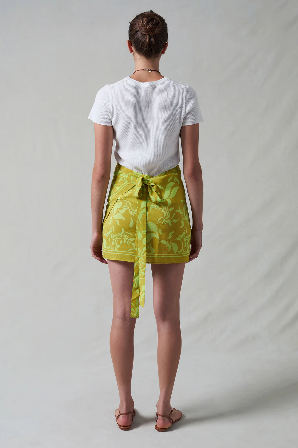 Silk Mini Wrap Skirt Soleil - Image 3