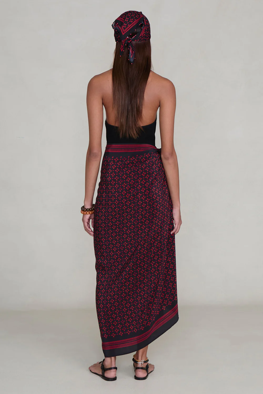 Silk Printed Sarong Sapphire - Image 4