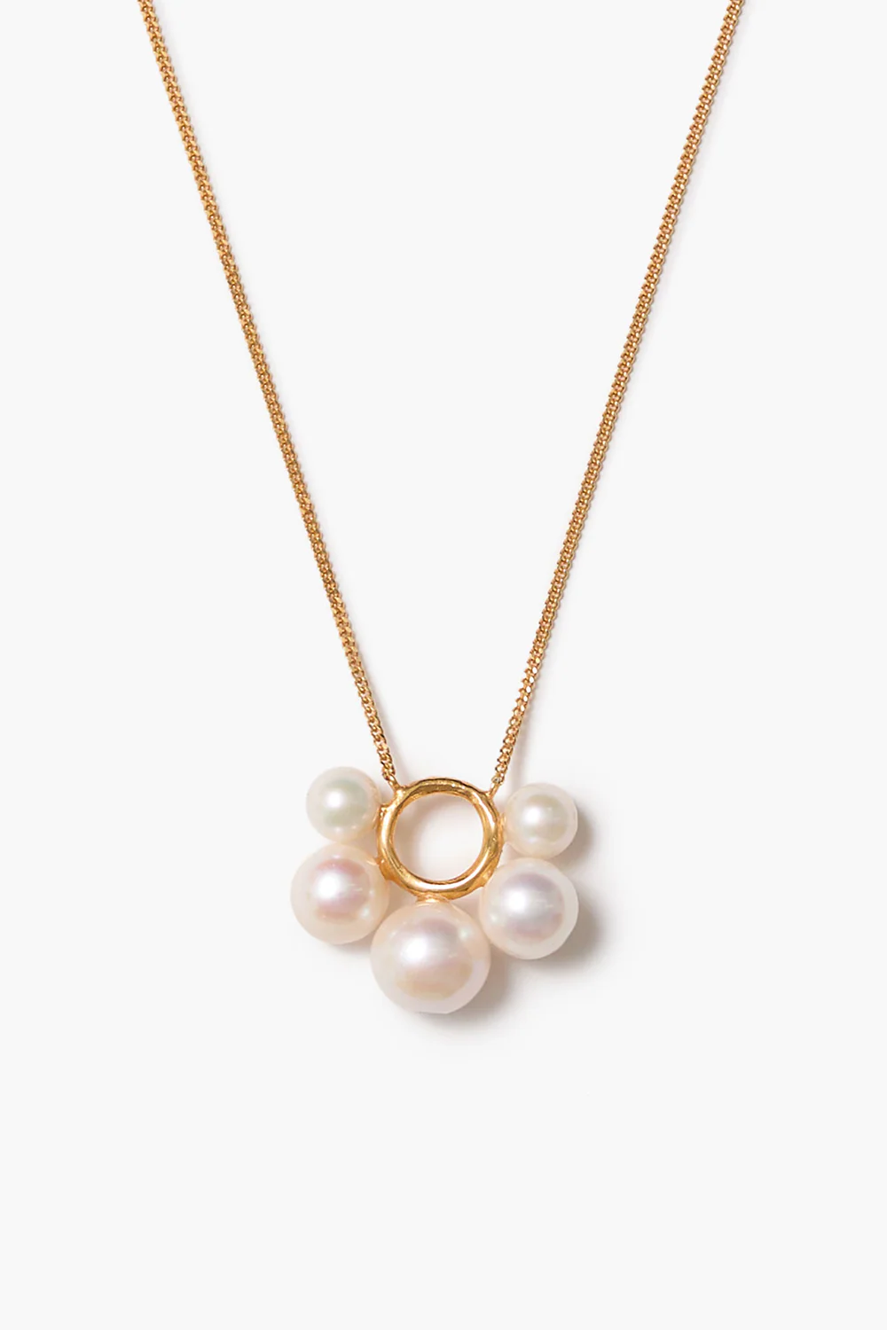 Soleil Pendant Necklace White Pearl