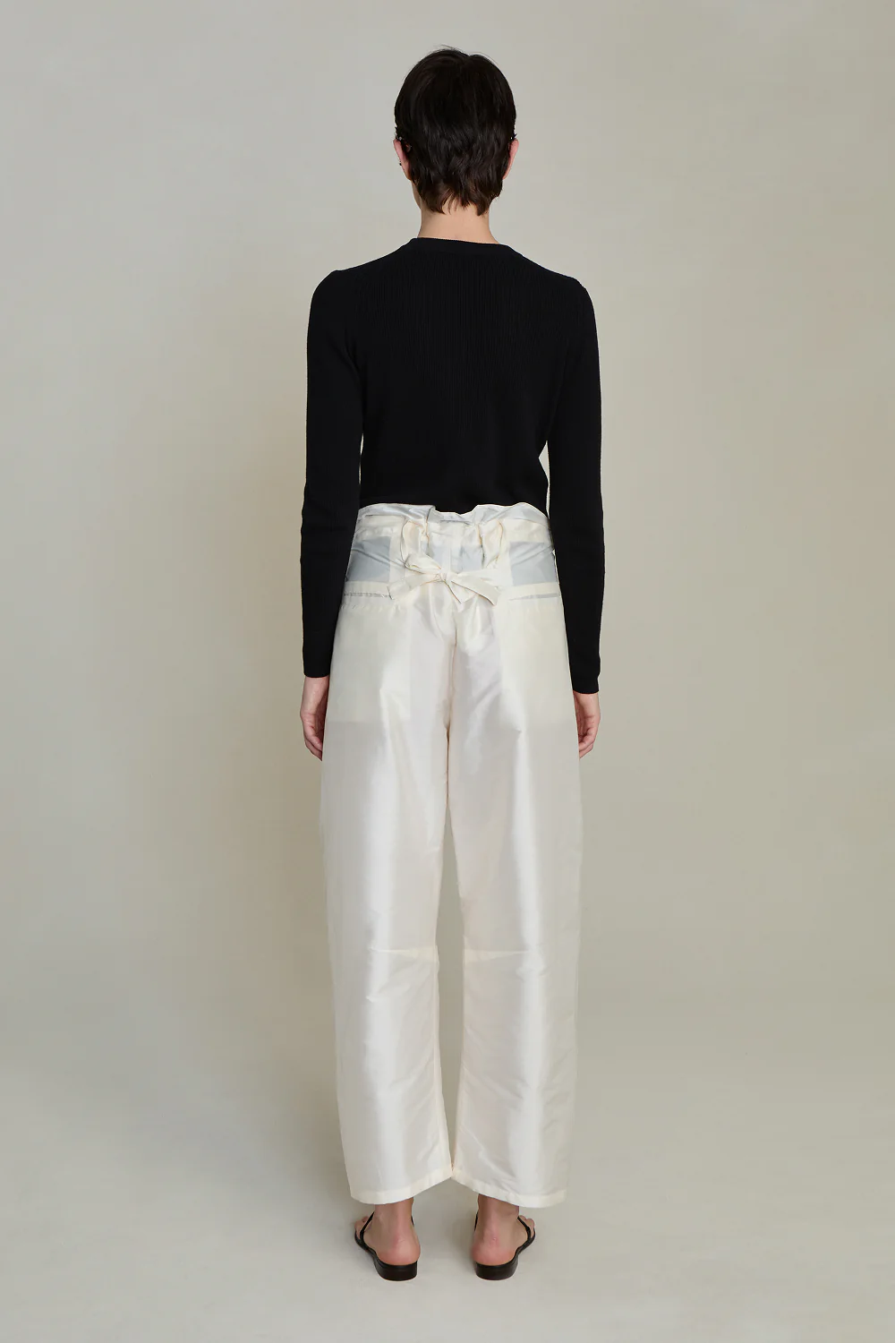 Techno Taffeta Barrel Pant Pearl - Image 3