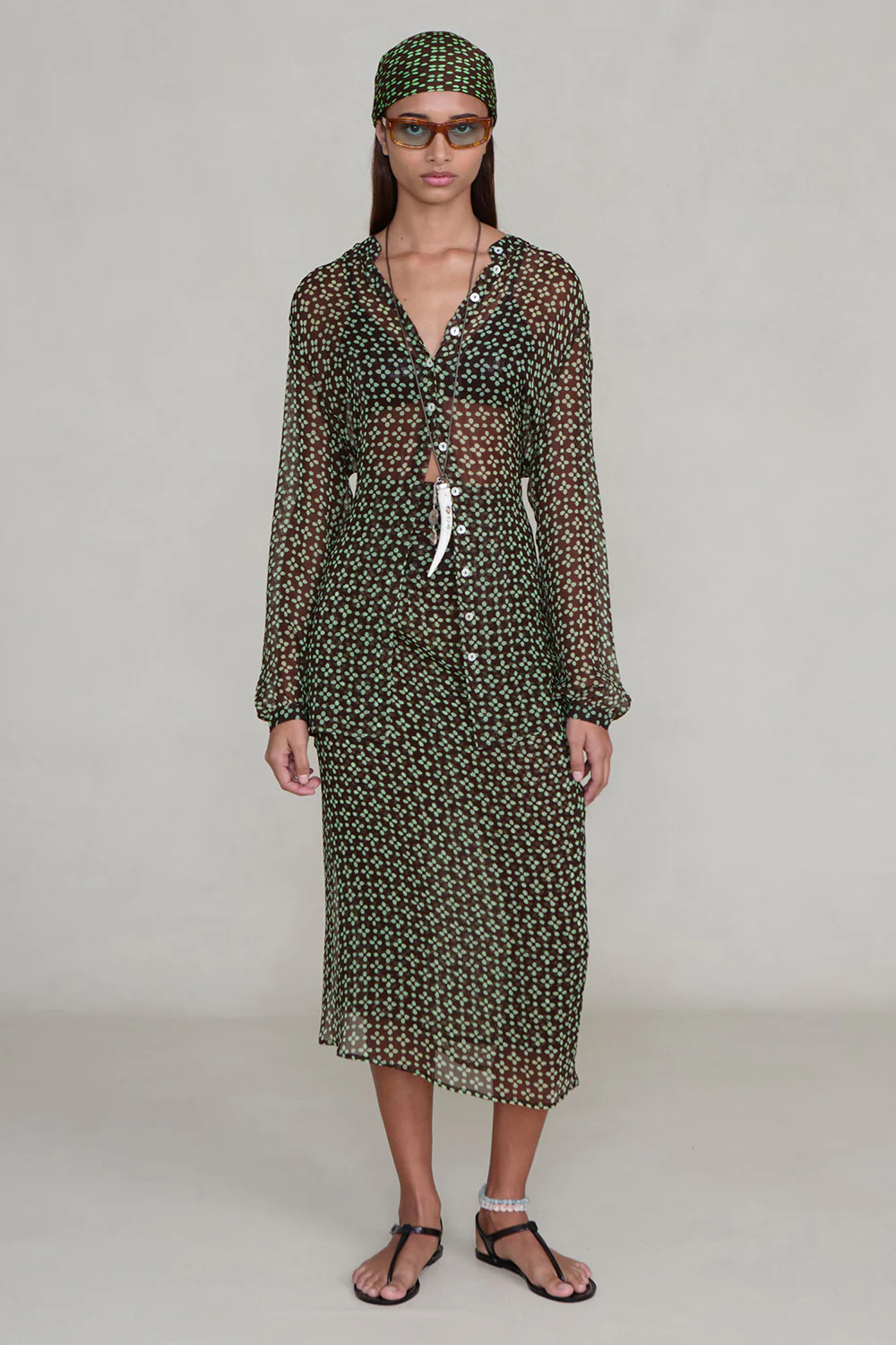 Tethered Button Up Shirt Espresso - Image 2