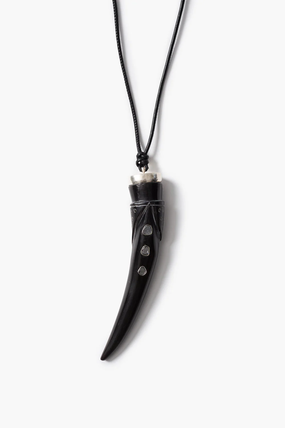 Tusk Charm Necklace Black - Image 2